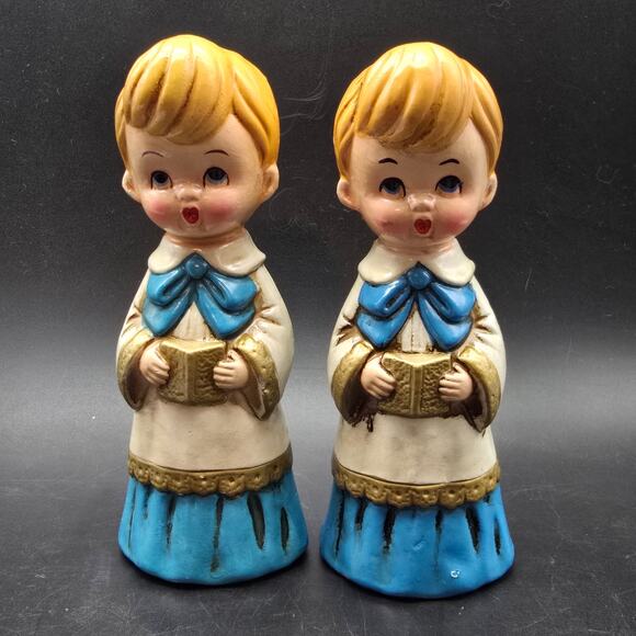 Vintage Japan Choir Boy Figurines Christmas Carolers - Picture 1 of 7